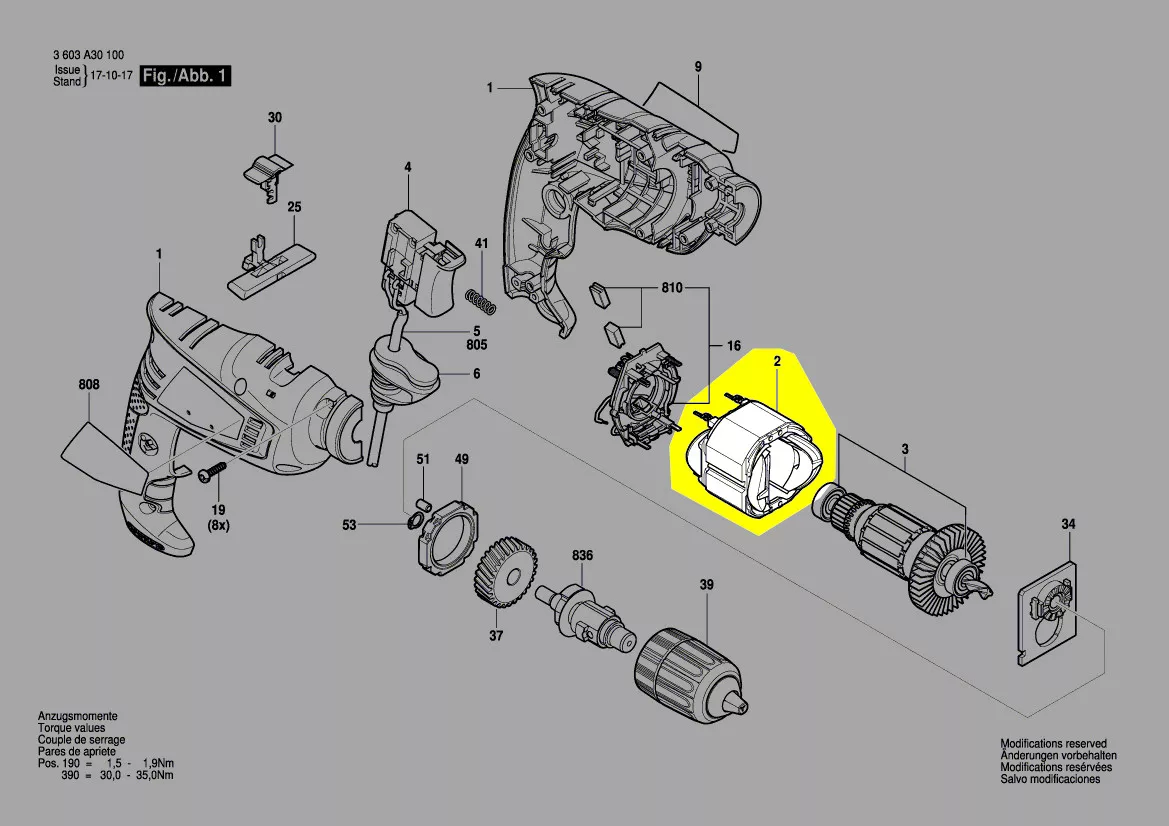 Stator 2 609 007 817 Bosch